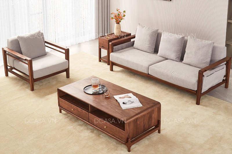 Mẫu sofa gỗ phòng khách hiện đại SG005