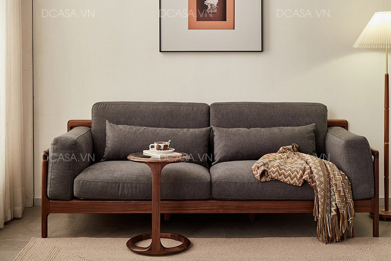 Đệm bọc vải nỉ dày dặn cao cấp sofa gỗ SG004