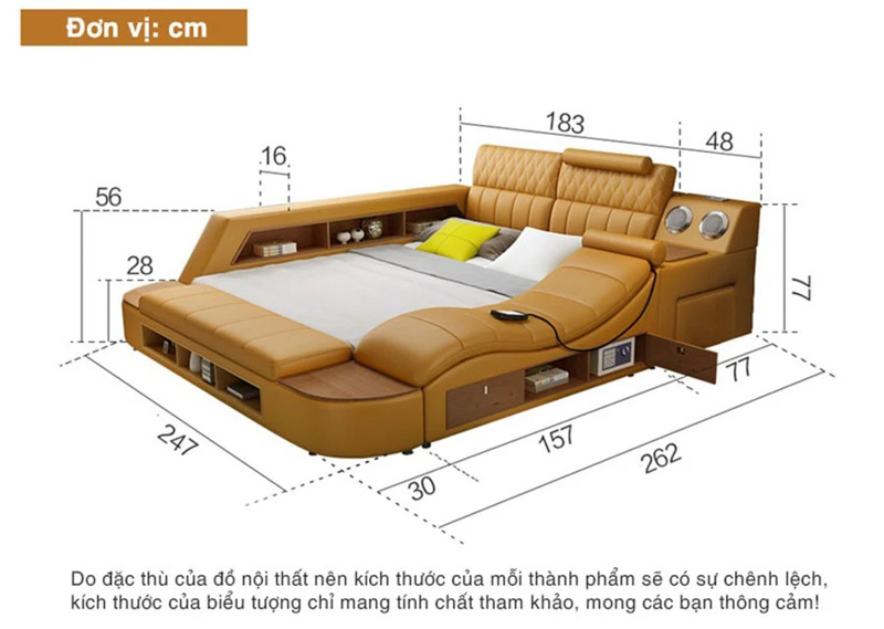 Kích thước giường có thể điều chỉnh