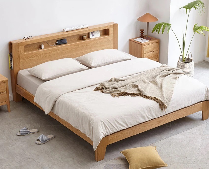 WB107 - Chiếc giường gỗ đơn giản cho mọi gia đình