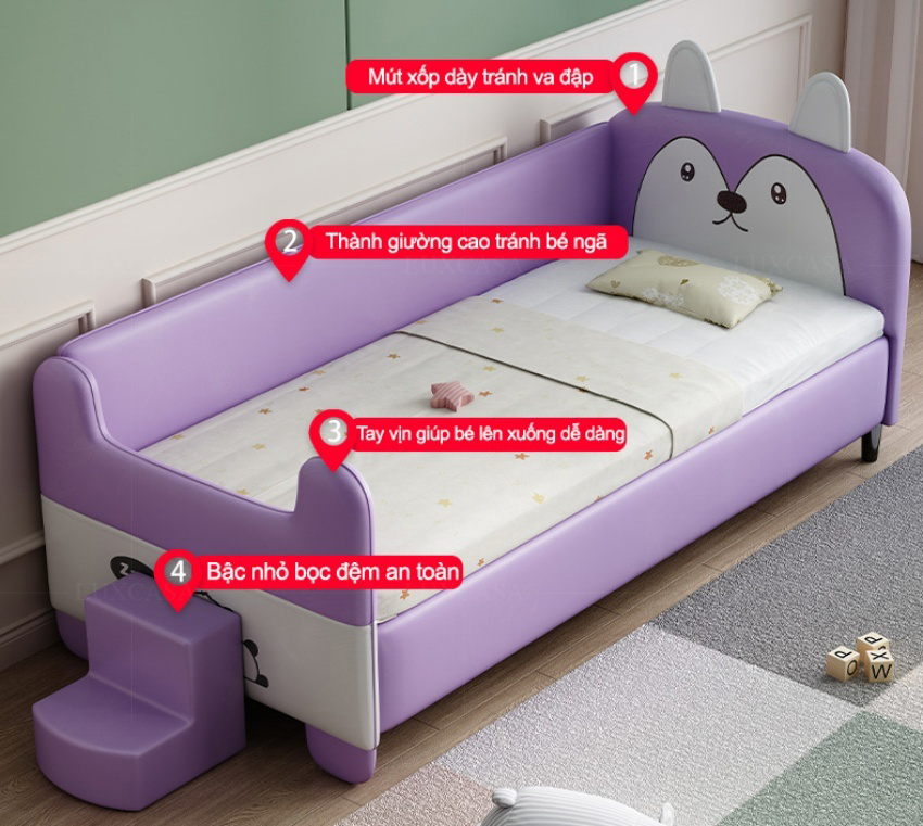 Thiết kế thông minh Giường ngủ cho bé CB123