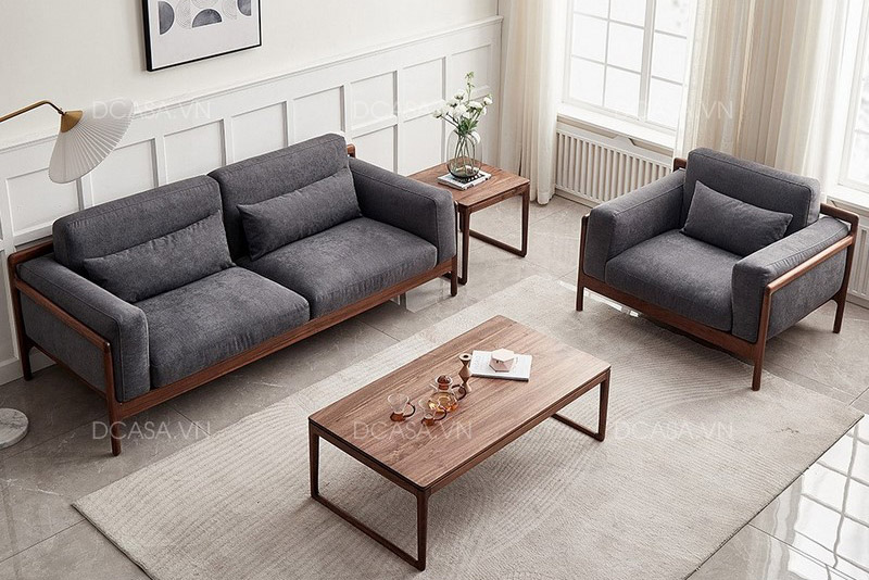 Bố cục đơn giản phù hợp nhất với sofa gỗ SG004