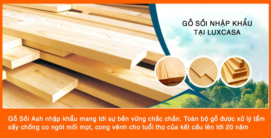 Chất liệu gỗ tự nhiên bền chắc