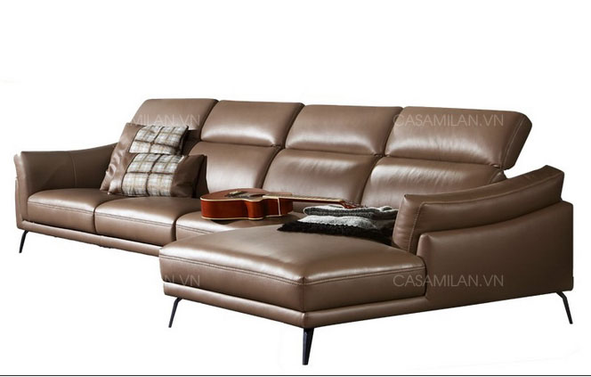 Ghế sofa da thật chữ L hiện đại SD1103