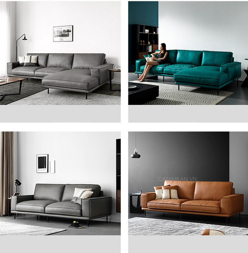 Ghế sofa da thật đa dạng màu sắc lựa chọn