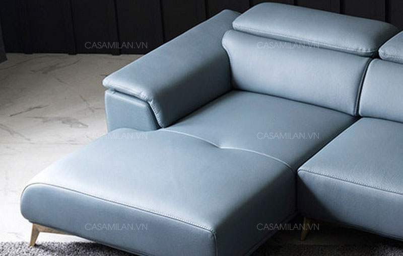 Ghế sofa da thật màu xanh thanh lịch SD1105