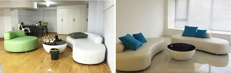 Ghế sofa văn phòng, thiết kế bo tròn, tinh tế - SVP1510
