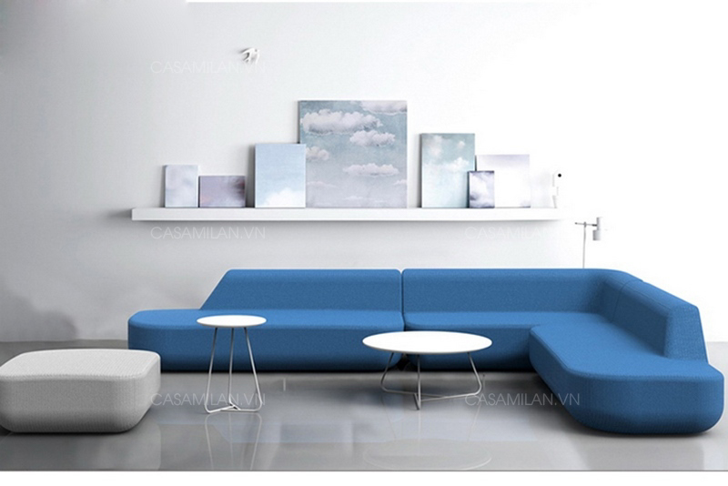 Ghế sofa văn phòng bọc vải nỉ bền bỉ, sang trọng- SVP1511