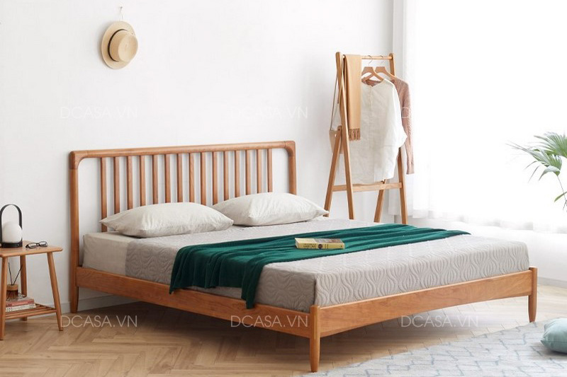 Mẫu giường gỗ đẹp GG013 phù hợp không gian phòng ngủ đơn giản