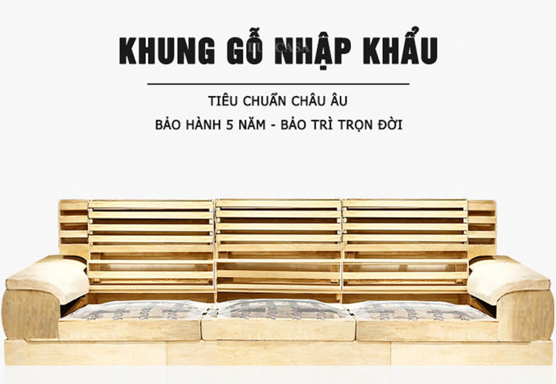 Kết cấu khung gỗ sản xuất sofa