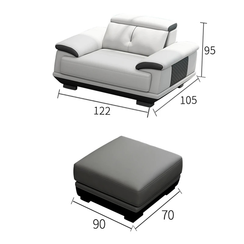 Kích thước ghế đơn sofa SVM37