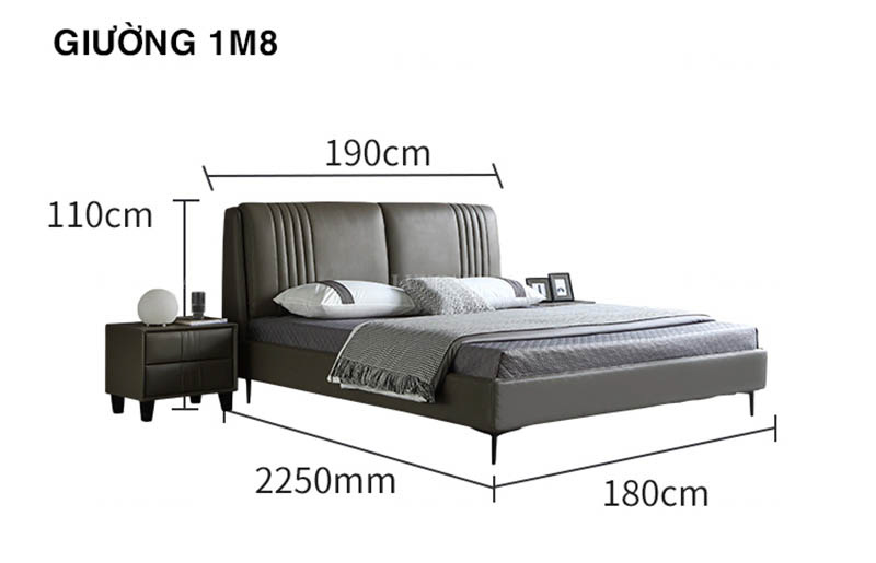 Kích thước giường đôi cao cấp