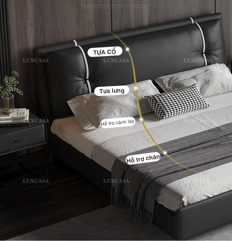 Mẫu giường đôi thiết kế tinh tế