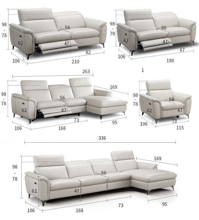 Kích thước đa dạng của bộ sofa SR4