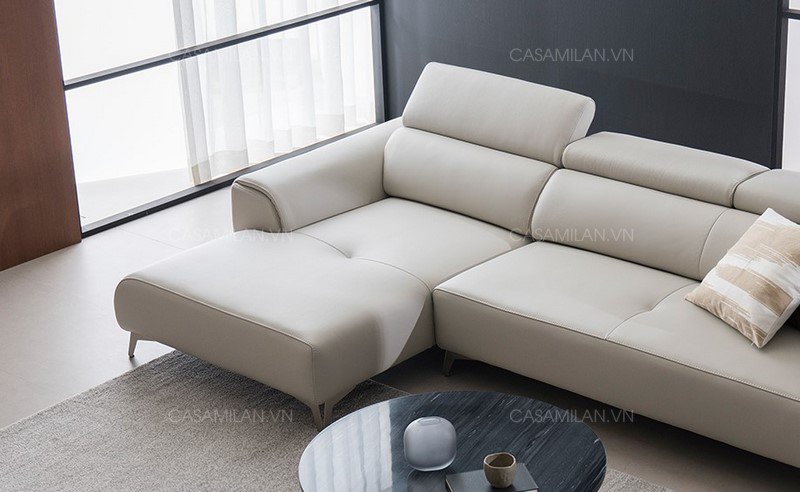 Ghế sofa da thật chữ L đơn giản sang trọng SD1106