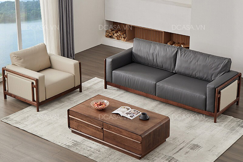 Sofa gỗ hiện đại SG001 có độ hoàn thiện cao