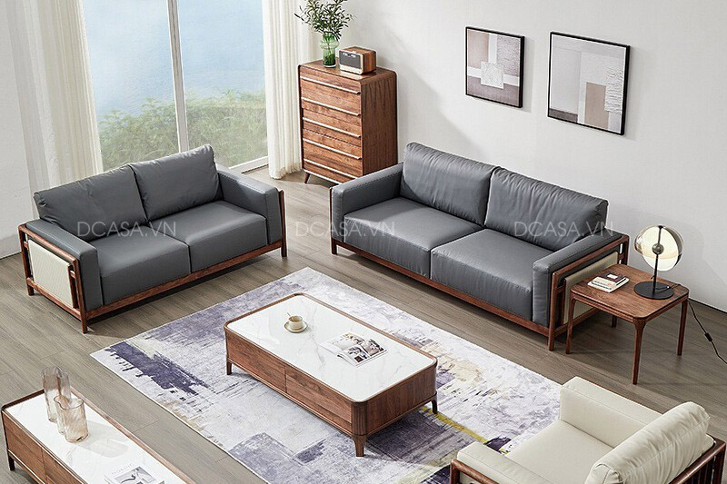 Sofa gỗ phòng khách đẹp SG001