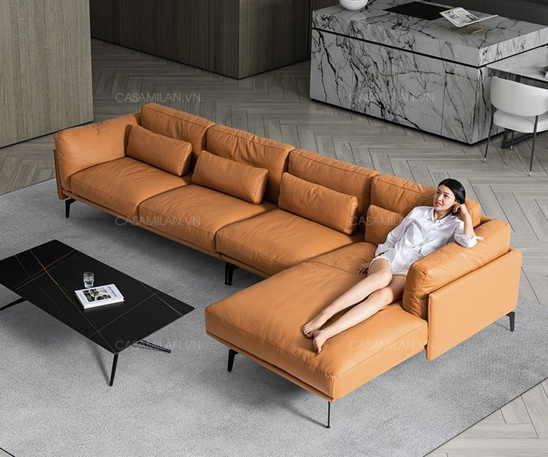 sofa thế hệ mới có nhiều gối tựa diện tích lớn