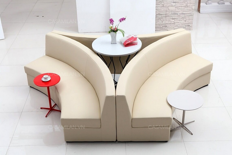 Sofa văn phòng thiết kế vòng cung mới mẻ - SVP1503