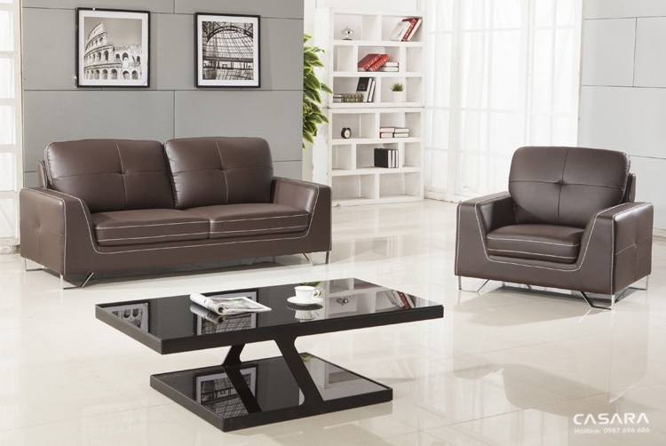 Sofa văn phòng màu nâu SV515