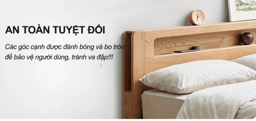 Giường ngủ gỗ an toàn WB107
