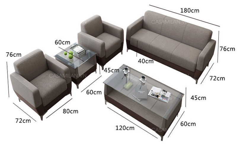 Ghế sofa văn phòng, kích thước phù hợp với nhiều không gian - SVP1519