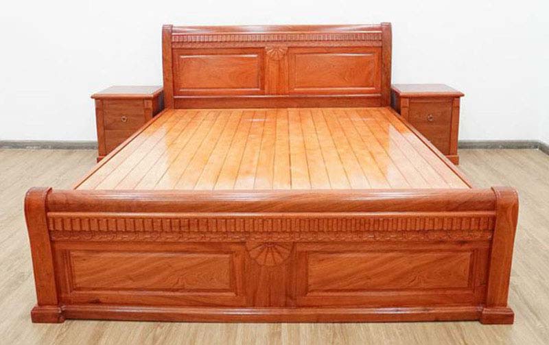 Giường ngủ 1m8x2m gỗ hương đẹp