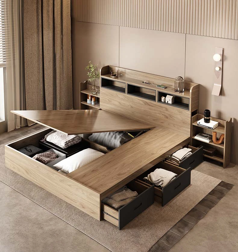 Giường ngủ gỗ công nghiệp thông minh