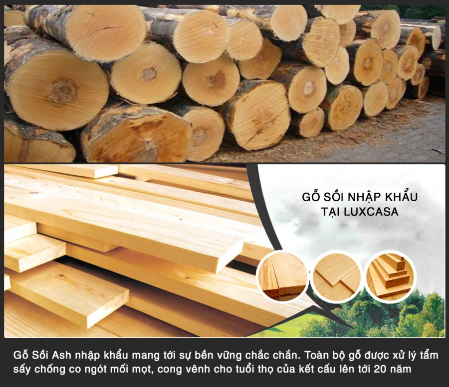 Chủng loại gỗ sản xuất ghế sofa