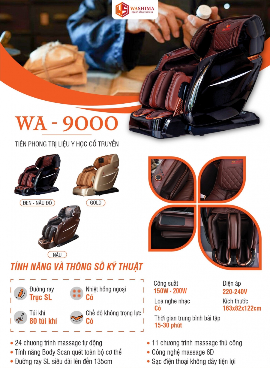 Ghế Massage Luxcasa Washima WA-9000