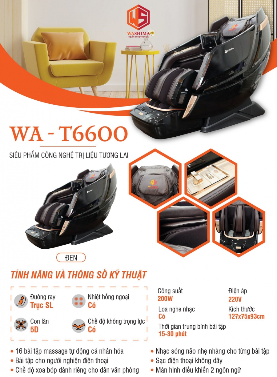 Ghế Massage Luxcasa Washima WA-T6600