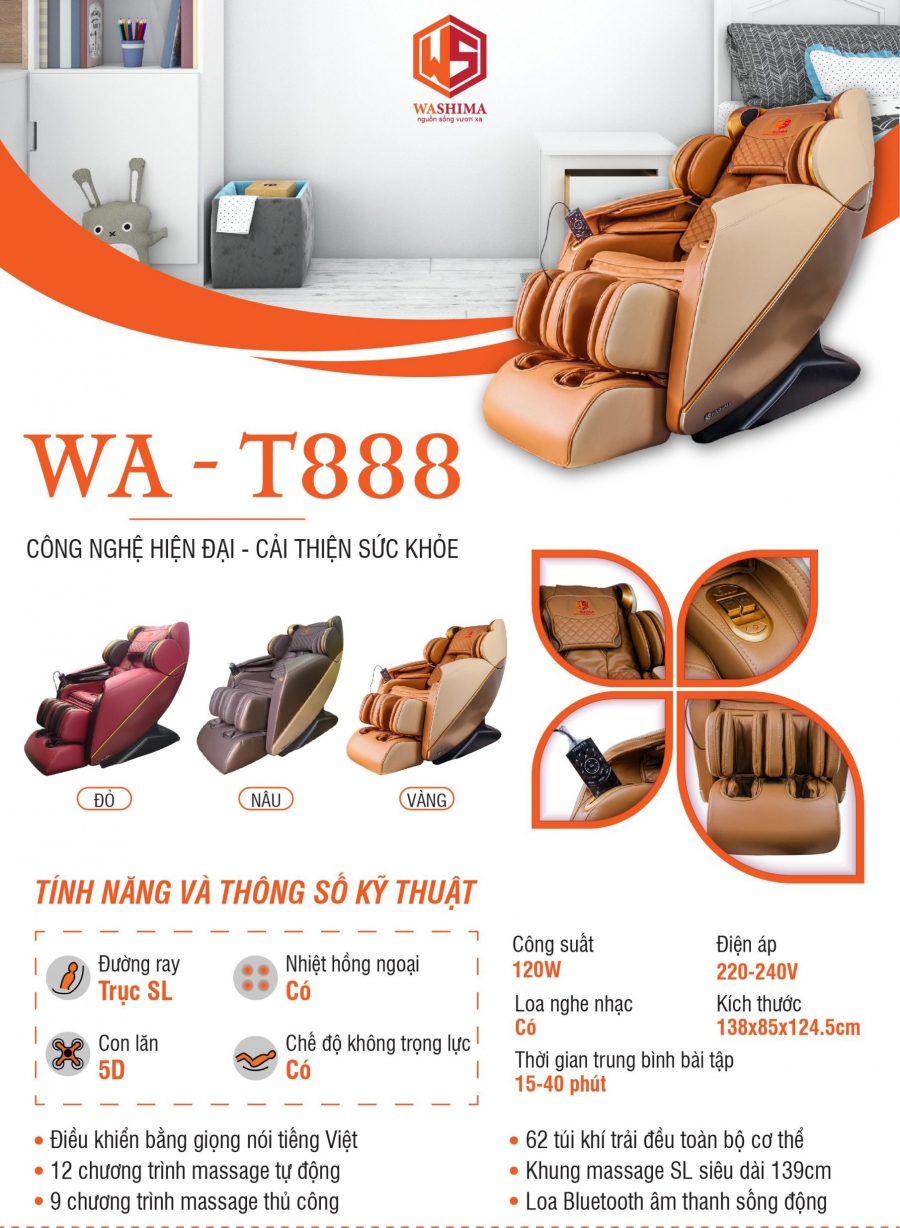 Ghế Massage Luxcasa Washima WA-T888