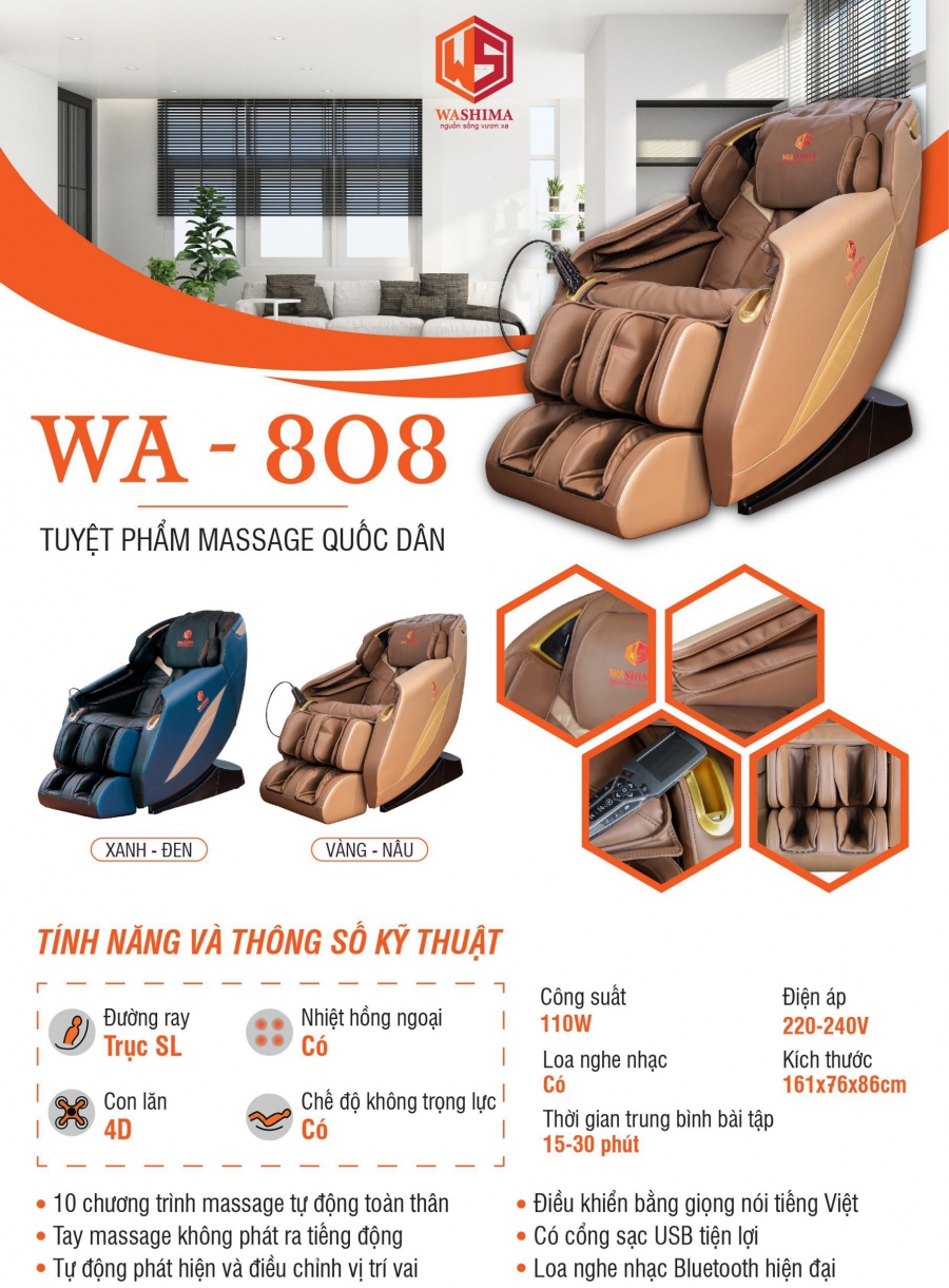 Ghế Massage Luxcasa Washima WA-808