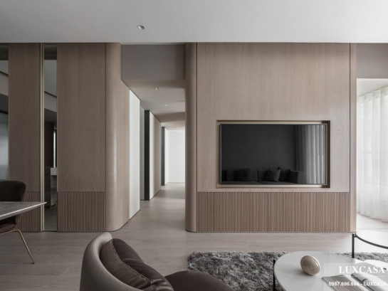 Mẫu bố trí căn hộ rộng 2 PN hiện đại nhà chị Kim Anh