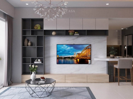 Thiết kế chung cư 2 PN phong cách hiện đại nhà a Chiến