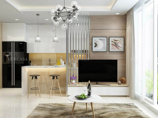 Thiết kế cải tạo căn hộ hiện đại 2PN cô Hoài