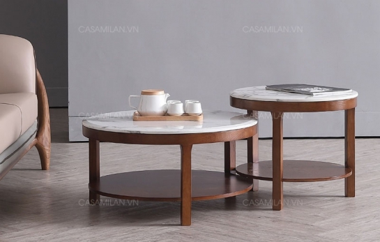 Bàn Trà Đôi Mặt Đá BT4130