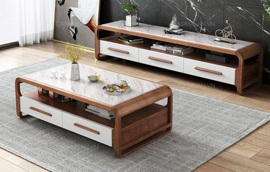 Bộ Bàn Trà Mặt Đá BT4131