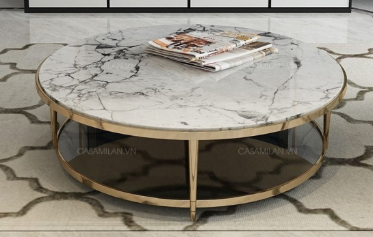 Bàn Trà Sofa Mặt Đá PVD SP10