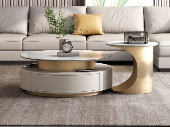 Bàn Trà Sofa Mặt Đá PVD SP12